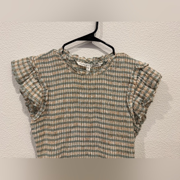 Veronica Beard Cici Smocked seasucker plaid mini dress - Picture 3 of 7